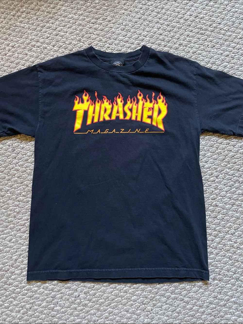 Thrasher skateboard magazine flame logo t shirt